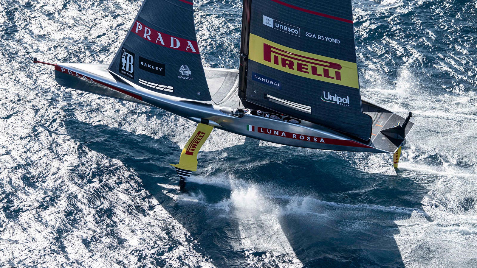 Luna Rossa boat in America's cup
