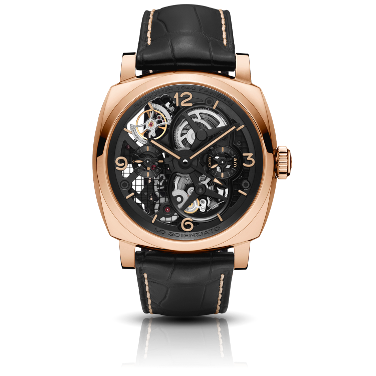 PANERAI LO SCIENZIATO - Radiomir 1940 Tourbillon GMT Oro Rosso陀飞轮两地时间红金腕表