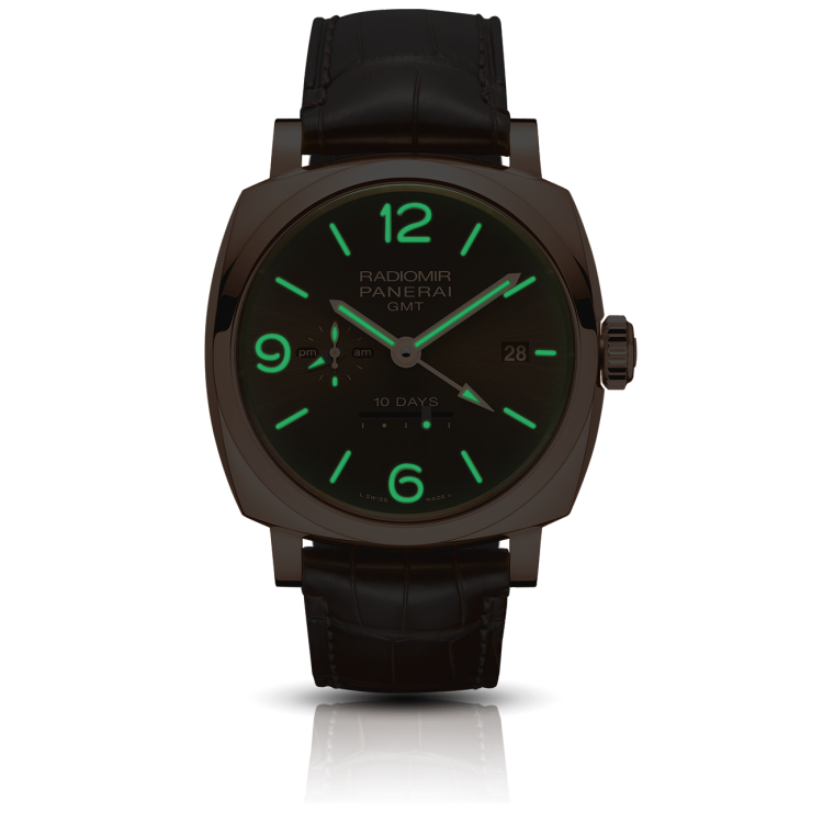 PANERAI Radiomir 1940 10 Days GMT Automatic Oro Rosso10日动力储存两地时间自动红金腕表 PAM00624