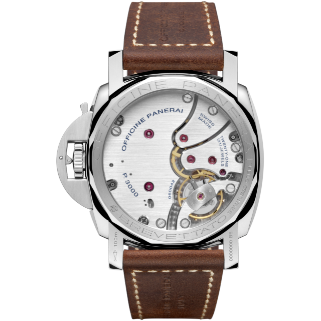 PANERAI Luminor 1950 3 Days Acciaio - 47毫米三日动力储存精钢腕表 PAM00663 Back view