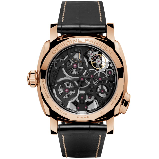 PANERAI Radiomir镭得米尔 Minute Repeater Tourbillon GMT腕表  Back view