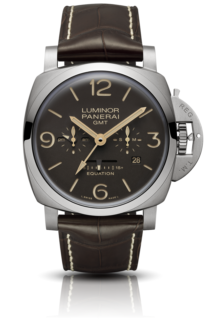 PNPAM00656 - Luminor 1950 Equation of Time 8 Days GMT Titanio - 47mm毫米八日动力储存时间等式钛金属腕表