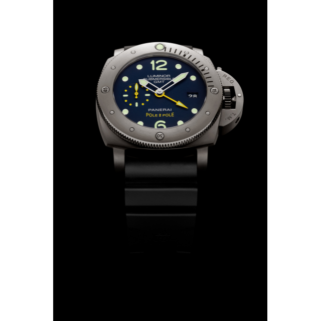 PANERAI Luminor Submersible 1950 3 Days GMT Automatic Titanio - 47毫米专业潜水3日动力储存两地时间自动钛金属腕表  Detail 1