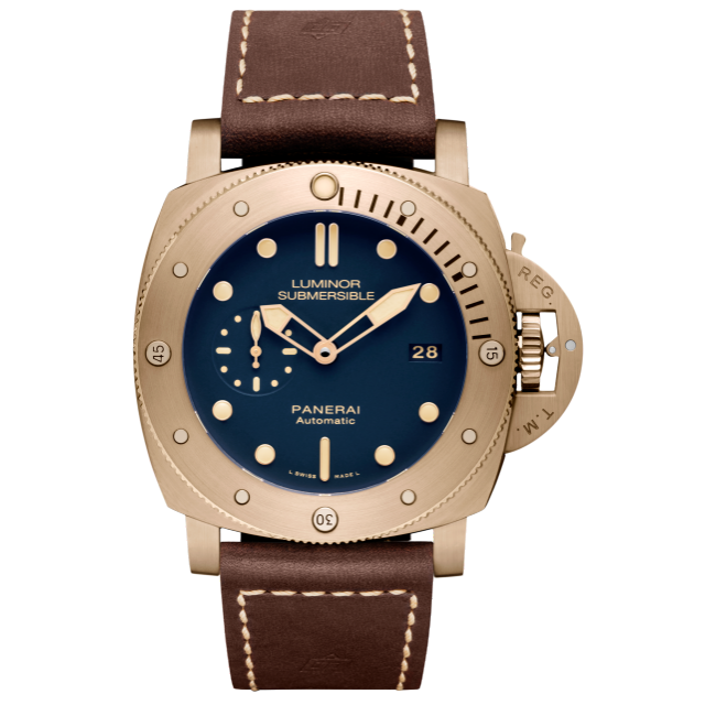 PANERAI Luminor Submersible 1950 3 Days Automatic Bronzo – 47毫米3日动力储存青铜自动腕表  Front view