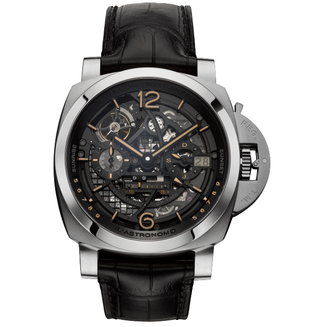 PANERAI Luminor Tourbillon Moon Phases Equation of Time GMT – L’Astronomo  Front view