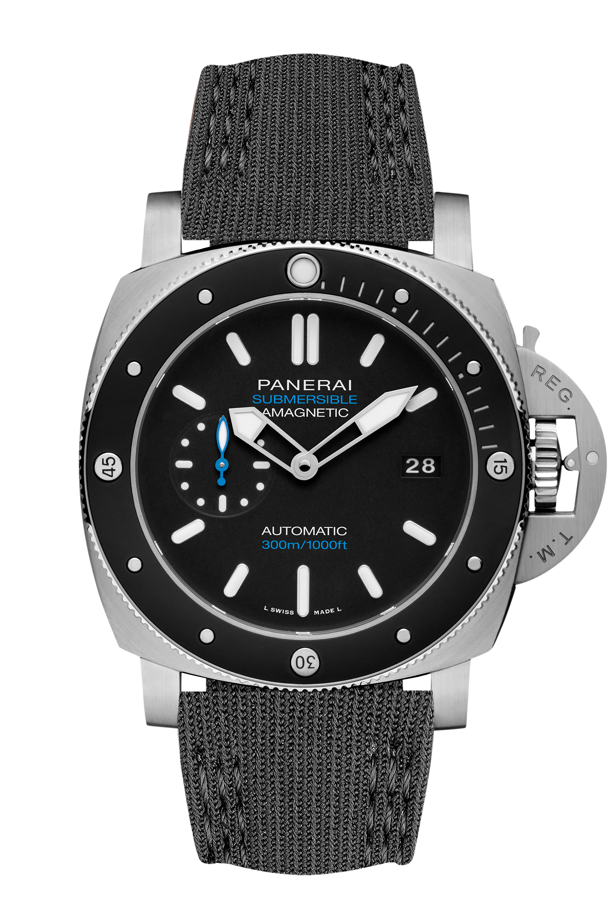 PNPAM01389 - Luminor Submersible 1950 Amagnetic 3 Days Automatic Titanio – 47毫米专业潜水3日动力储存钛金属自动腕表