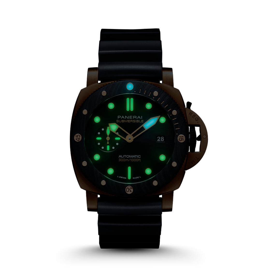 PANERAI Submersible潜行系列QuarantaQuattro Goldtech™ OroCarbo腕表 PAM02070