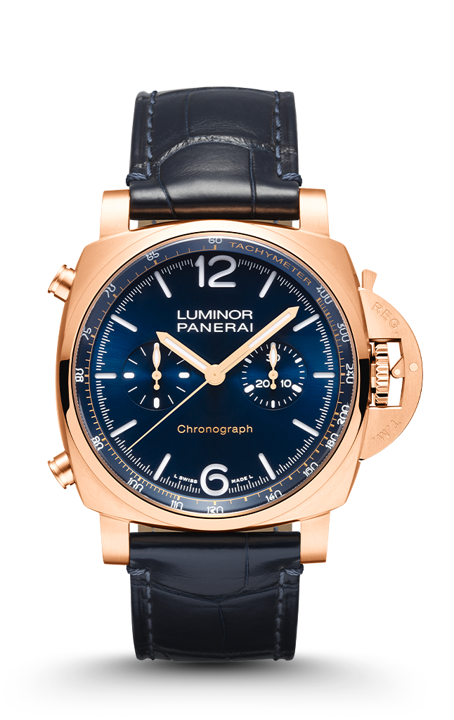 PNPAM01111 - Luminor庐米诺 Chrono Goldtech™ Blu Notte计时腕表
