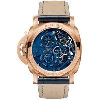 PANERAI Luminor庐米诺 Tourbillon GMT Goldtech™腕表 PAM01060 Back view