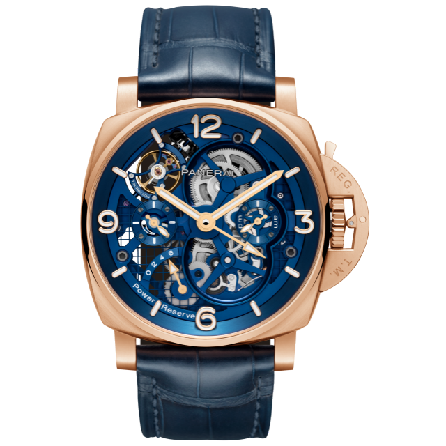PANERAI Luminor庐米诺 Tourbillon GMT Goldtech™腕表 PAM01060 Front view