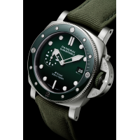 PANERAI Submersible潜行系列QuarantaQuattro Verde Smeraldo腕表 PAM01287 Detail 2