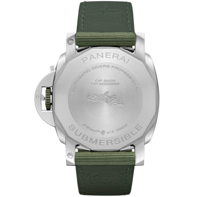 PANERAI Submersible潜行系列QuarantaQuattro Verde Smeraldo腕表 PAM01287 Back view