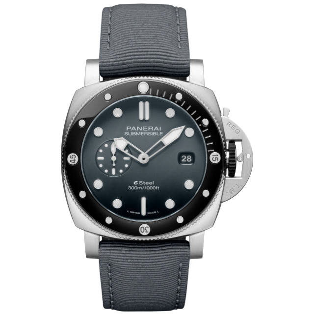 PANERAI Submersible潜行系列QuarantaQuattro eSteel™ Grigio Roccia腕表 PAM01288 Front view