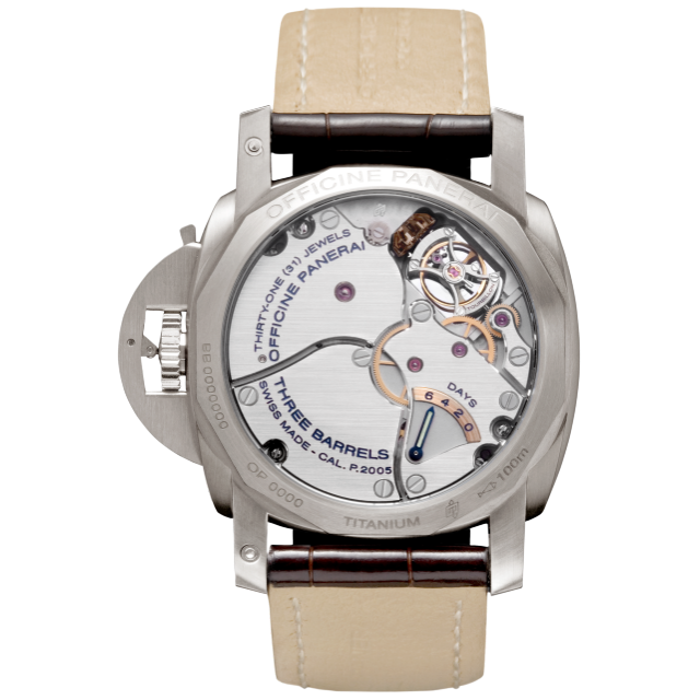 PANERAI Luminor 1950 Tourbillon GMT Titanio - 47mm PAM00306 Back view