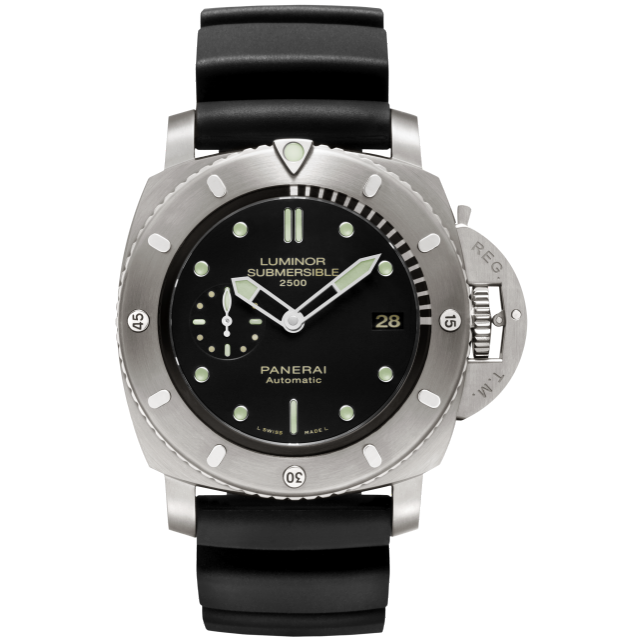 PANERAI Luminor庐米诺 Submersible潜行系列 1950 2500m 3 Days Automatic Titanio腕表 - 47毫米 PAM00364 Front view