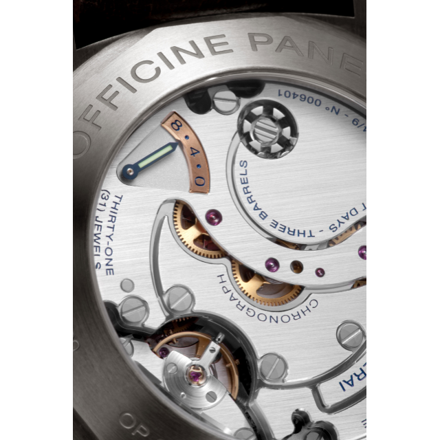 PANERAI Luminor 1950 Chrono Monopulsante Left-Handed 8 Days Titanio - 44mm  Detail 1