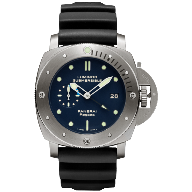 PANERAI Luminor Submersible 1950 Regatta 3 Days GTM Automatic Titanio  Front view