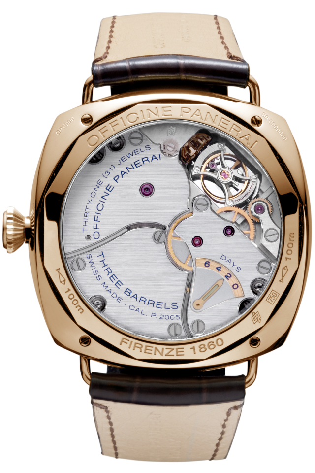 PANERAI Radiomir Tourbillon GMT Oro Rosa  Detail 