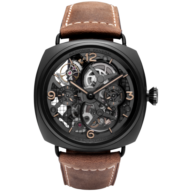 PANERAI LO SCIENZIATO - Radiomir Tourbillon GMT Ceramica - 48mm  Front view