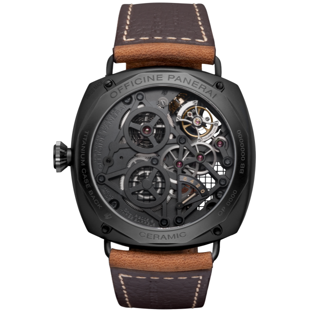 PANERAI LO SCIENZIATO - Radiomir Tourbillon GMT Ceramica - 48mm  Back view
