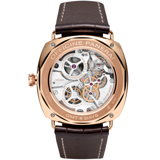 PANERAI Radiomir 8 Days GMT Oro Rosso - 45mm PAM00395 Back view