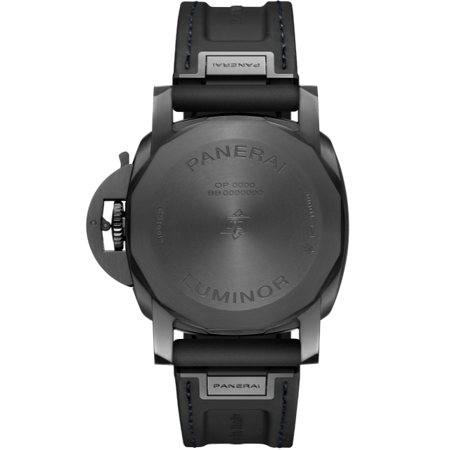 PANERAI Luminor庐米诺Quaranta Steel DLC Luna Rossa腕表 PAM01408 Back view