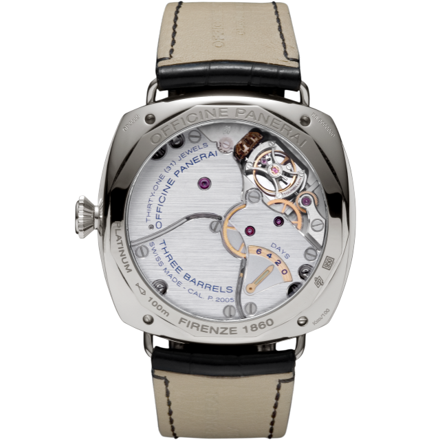 PANERAI Radiomir Tourbillon GMT Platino  Back view
