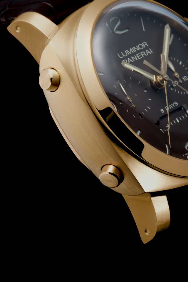 PANERAI Luminor 1950 Rattrapante 8 Days Oro Rosa  Detail 