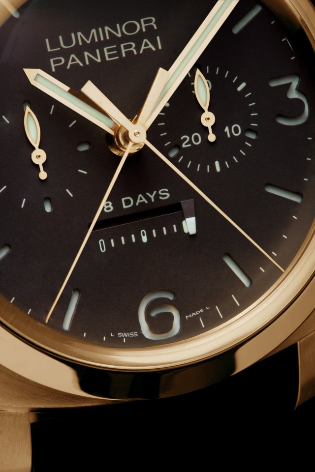 PANERAI Luminor 1950 Rattrapante 8 Days Oro Rosa Front 4