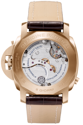 PANERAI Luminor 1950 Chrono Monopulsante 8 Days Oro Rosa  Detail 