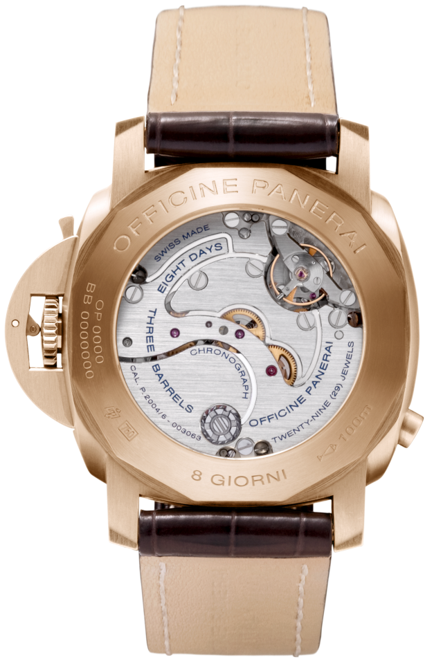 PANERAI Luminor 1950 Chrono Monopulsante 8 Days Oro Rosa  Detail 