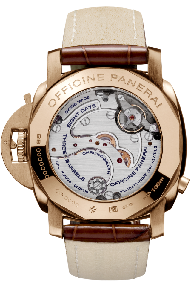 PANERAI Luminor 1950 8 Days Chrono Monopulsante GMT Pink Gold  Detail 