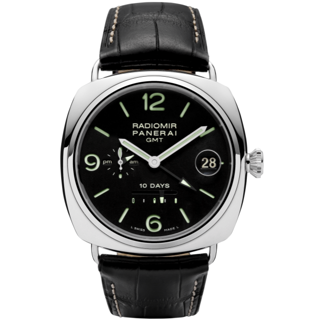 PANERAI Radiomir 10 Days GMT White Gold  Front view