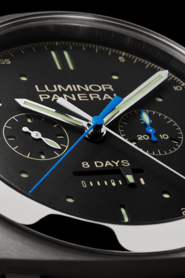 PANERAI Luminor 1950 Rattrapante 8 Days Titanio PAM00427 Detail 