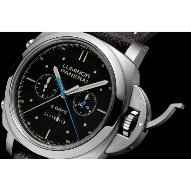 PANERAI Luminor 1950 Rattrapante 8 Days Titanio - 47mm - Transat Classique 2012 PAM00427 Detail 3