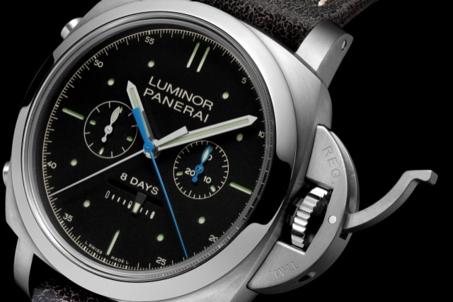 PANERAI Luminor 1950 Rattrapante 8 Days Titanio PAM00427 Detail 