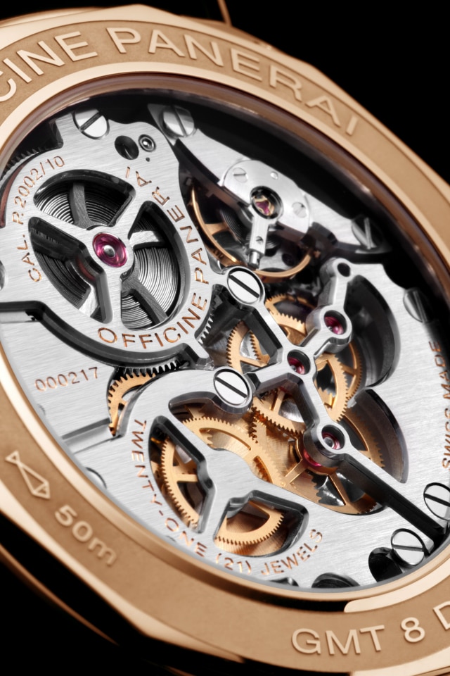 PANERAI Radiomir 8 Days GMT Oro Rosso  Detail 