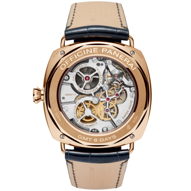 PANERAI Radiomir 8 Days GMT Oro Rosso - 45mm  Back view