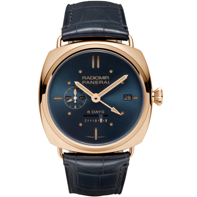 PANERAI Radiomir 8 Days GMT Oro Rosso - 45mm  Front view