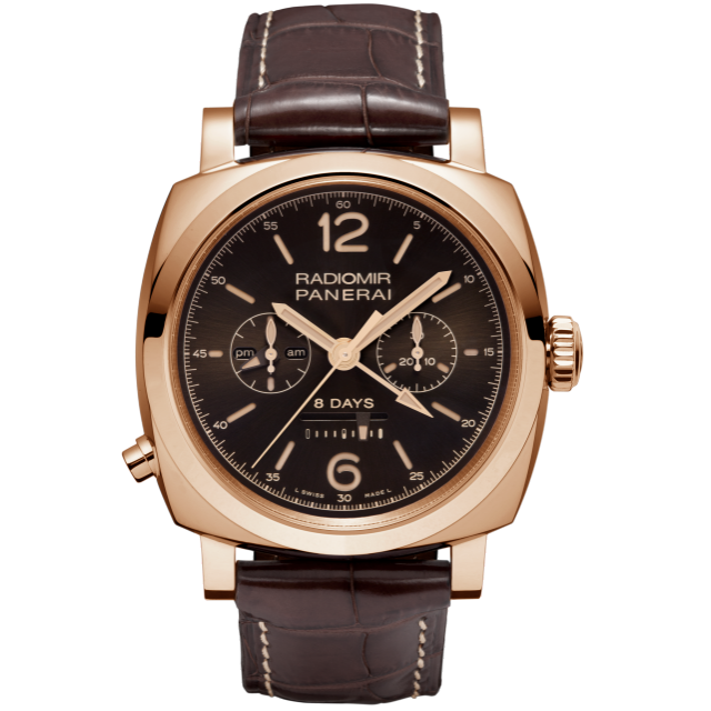 PANERAI Radiomir 1940 Chrono Monopulsante 8 Days GMT Oro Rosso - 45mm PAM00502 Front view