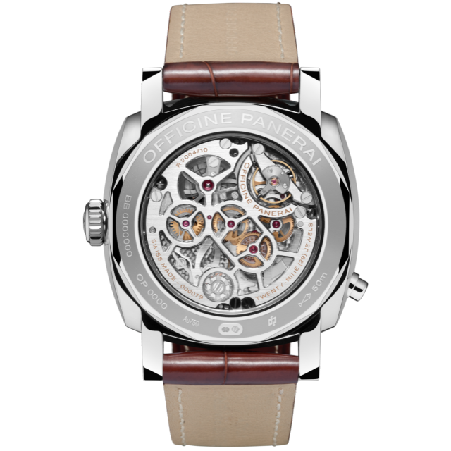 PANERAI Radiomir 1940 Chrono Monopulsante 8 Days GMT Oro Bianco PAM00503 Back view