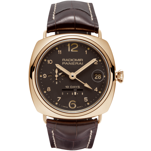 PANERAI Radiomir镭得米尔 10 Days GMT Automatic Oro Rosso腕表 - 45毫米 PAM00497 Front view