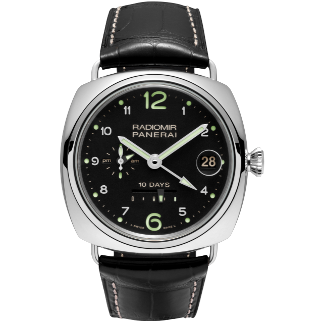 PANERAI Radiomir镭得米尔 10 Days GMT Automatic Oro Bianco腕表 - 45毫米 PAM00496 Front view