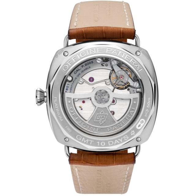 PANERAI Radiomir镭得米尔 10 Days GMT Automatic Platino腕表 - 45毫米 PAM00495 Back view