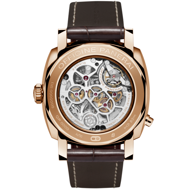 PANERAI Radiomir 1940 Chrono Monopulsante 8 Days GMT Oro Rosso - 45mm PAM00502 Back view