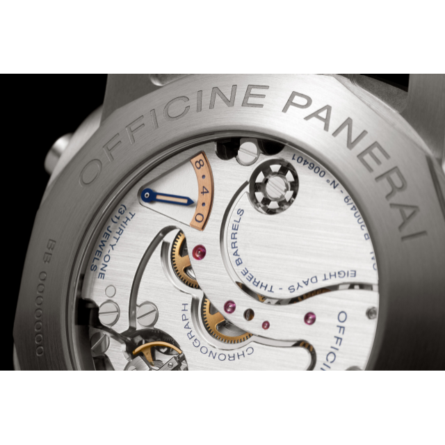 PANERAI Luminor 1950 Chrono Monopulsante Left-Handed 8 Days Titanio - 47mm PAM00579 Detail 3