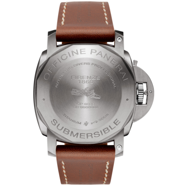 PANERAI Luminor庐米诺 Submersible潜行系列 1950 Left-Handed 3 Days Automatic Titanio腕表 - 47毫米  Back view