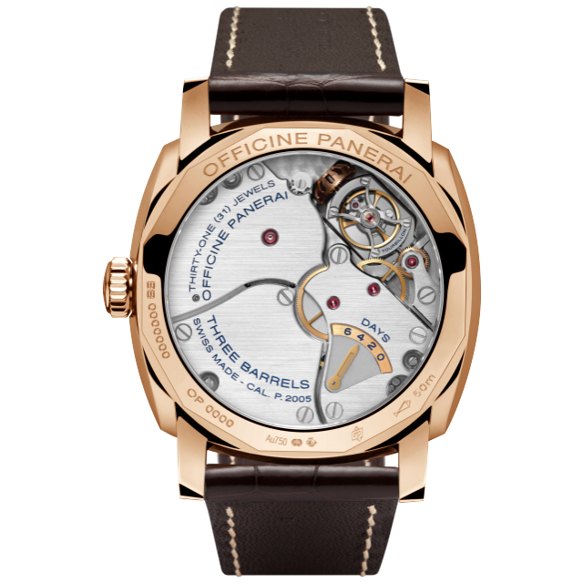 PANERAI Radiomir 1940 Tourbillon GMT Oro Rosso - 48mm  Back view