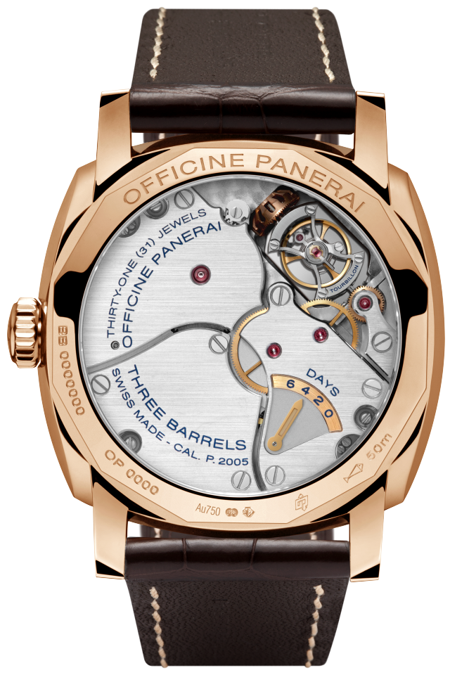 PANERAI Radiomir 1940 Tourbillon GMT Oro Rosso  Detail 