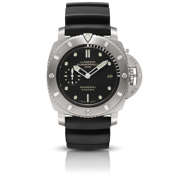 PANERAI Luminor庐米诺 Submersible潜行系列 1950 2500m 3 Days Automatic Titanio腕表 PAM00364